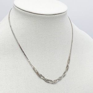 Sterling Silver Woven Braided Chain 925 Necklace